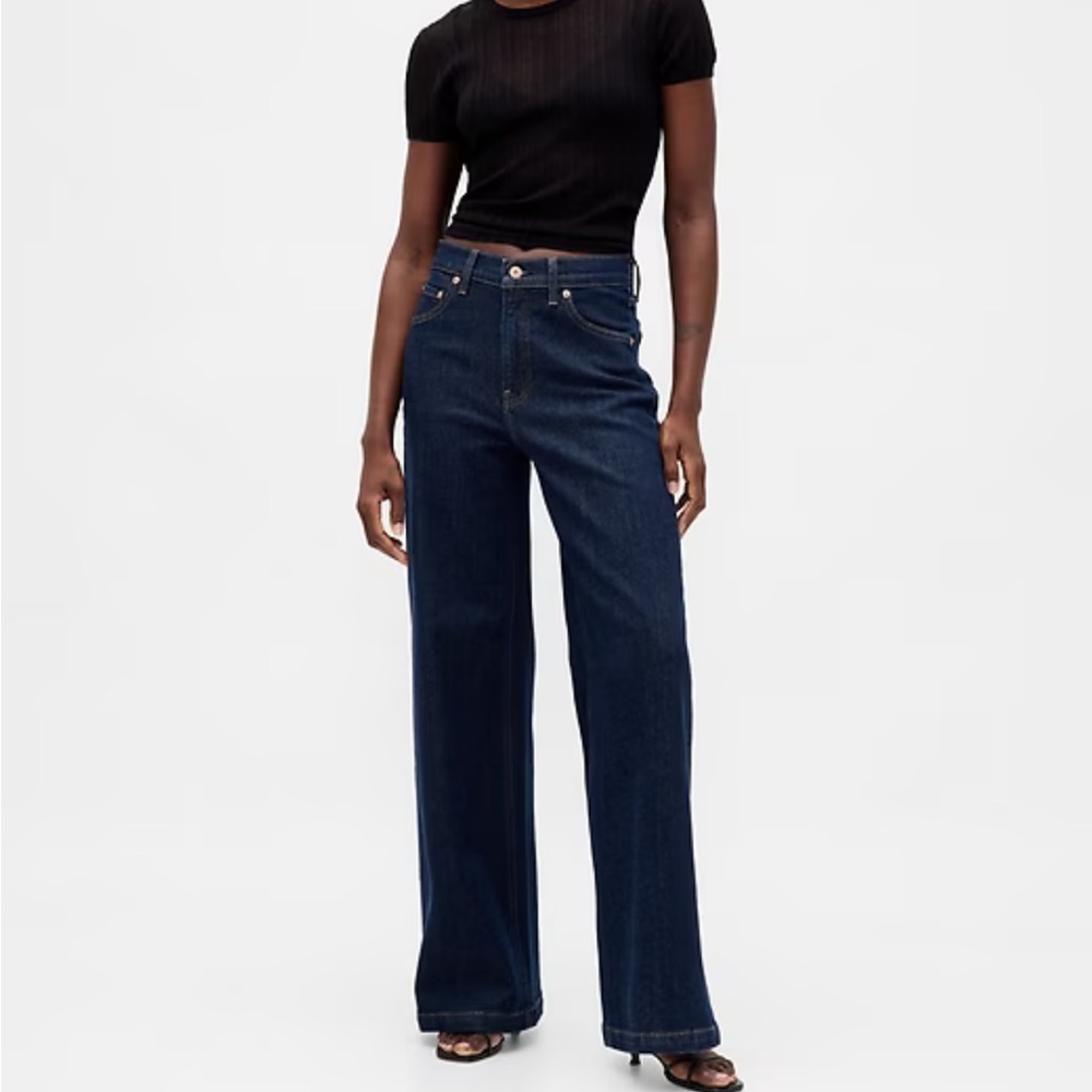 GAP High Rise Stride Wide-Leg Jeans